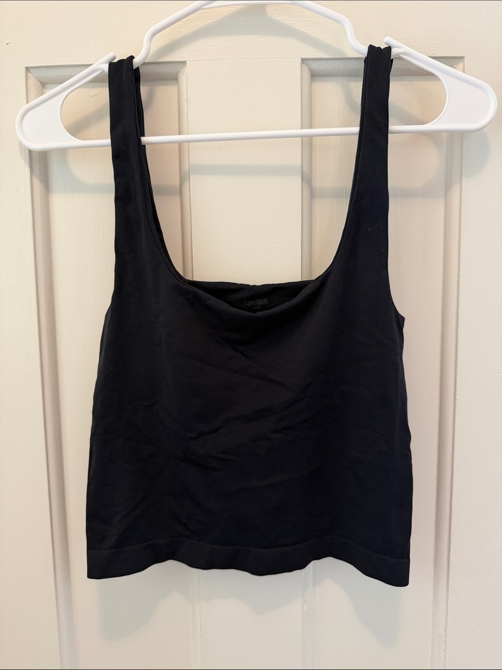 Anthropologie LyreBird Black Scoop Crop Tank Top